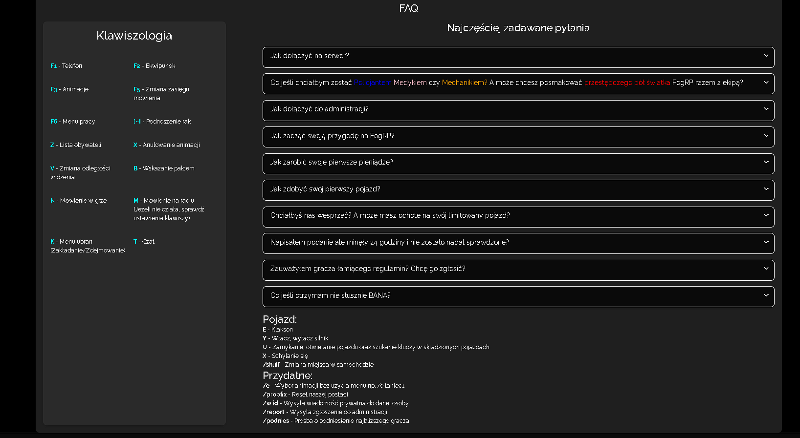 Podgląd wykonanej strony internetowej